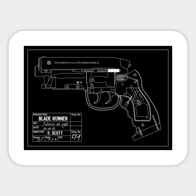 Blade Runner PKD : Black Sticker by Blade Runner Thoughts